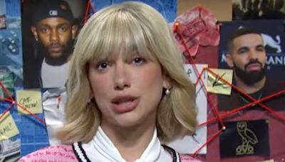 Dua Lipa weighs in on Drake and Kendrick Lamar beef in Saturday Night Live sketch