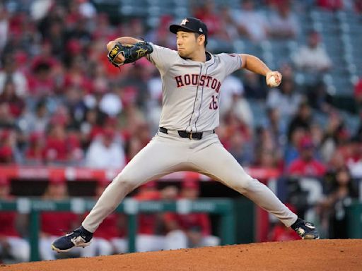 Yusei Kikuchi, Yordan Alvarez lead Astros past Angels 5-3 for Houston's 5,000th victory