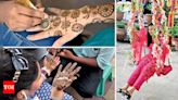 Delhi women get Teej-ready with mehendi | Events Movie News - Times of India