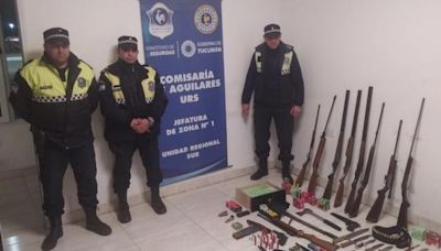 Excluyeron del hogar a un hombre y le decomisaron varias armas