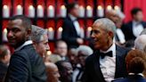 Barack is back! Obama stops by Biden’s lavish state dinner for Kenyan president