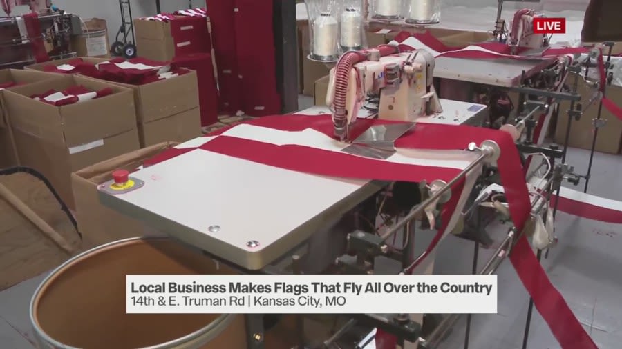 Kansas City business makes flags that fly all over the country