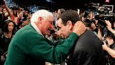 How did legendary Hall of Fame coach Bob Knight fare in games against KU Jayhawks?