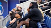 LeBron James shows up to watch son Bronny play at NBA draft combine