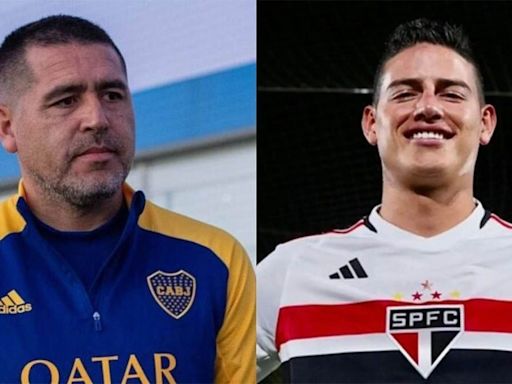 ¿Lo trae Riquelme? James Rodríguez libre y cuando Boca no estaba en sus “proyectos”