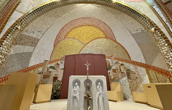 Knights of Columbus covers Rupnik art at John Paul II Shrine