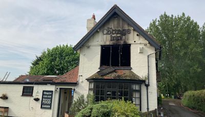 Firefighters tackle blaze at 18th Century pub