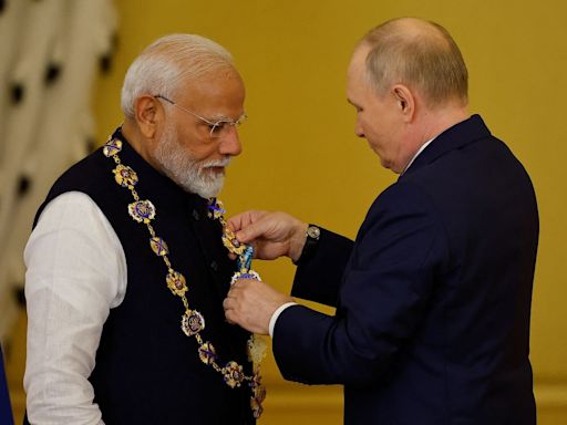 Putin confers Russia's highest civilian honour on Modi