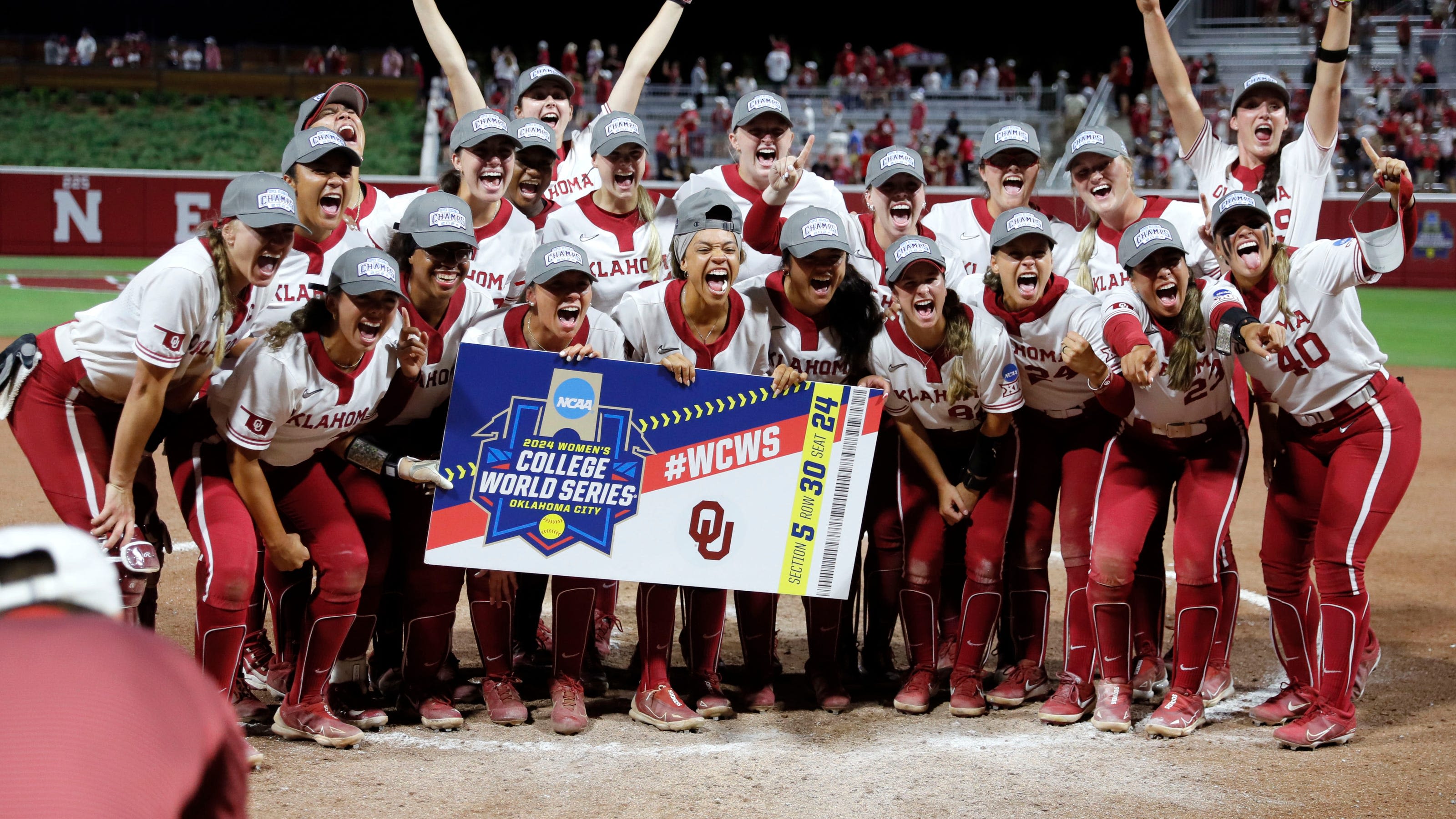 Oklahoma Sooners play Florida State Seminoles in Game 2 of NCAA softball super regional