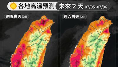 最酷熱時刻要來了！今明兩天達最強 2地熱到「黑發紫」