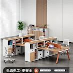 財務辦公桌椅組合簡約現代屏風員工位工作桌子辦公室6四4人位卡座~芙蓉百貨