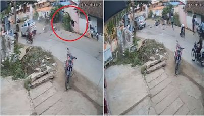 Horrific Accident VIDEO: Biker Tossed 10-Feet In Air After Speeding Bike Collides With Car In AP's West Godavari, Dies