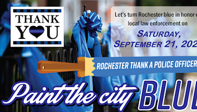Rochester residents invited to 'paint the city blue' to thank police