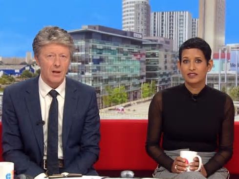 BBC Breakfast's Naga Munchetty denies swipe at co-star's weight after 'scaring' him on-air