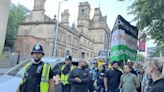 Pro-Palestine protesters heard during televised leaders’ election debate