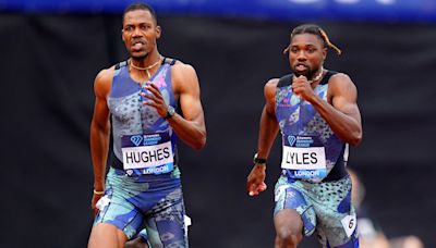 Zharnel Hughes aiming to do talking on track against outspoken rival Noah Lyles