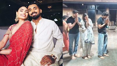 PIC: After Katrina Kaif, Athiya Shetty-KL Rahul and Ahan seek blessings at Kuttaru Koragajja temple in Mangaluru