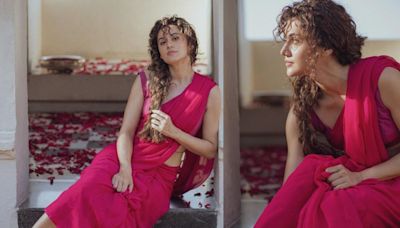 Taapsee Pannu Is Every Bit Of A Showstopper In A Chic Red Silk Saree, See Pics - News18
