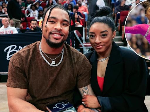 Simone Biles' Husband Had the Best Reaction to Her Vault Performance