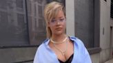 Rihanna flashes underwear on busy NYC street & debuts dramatic new look