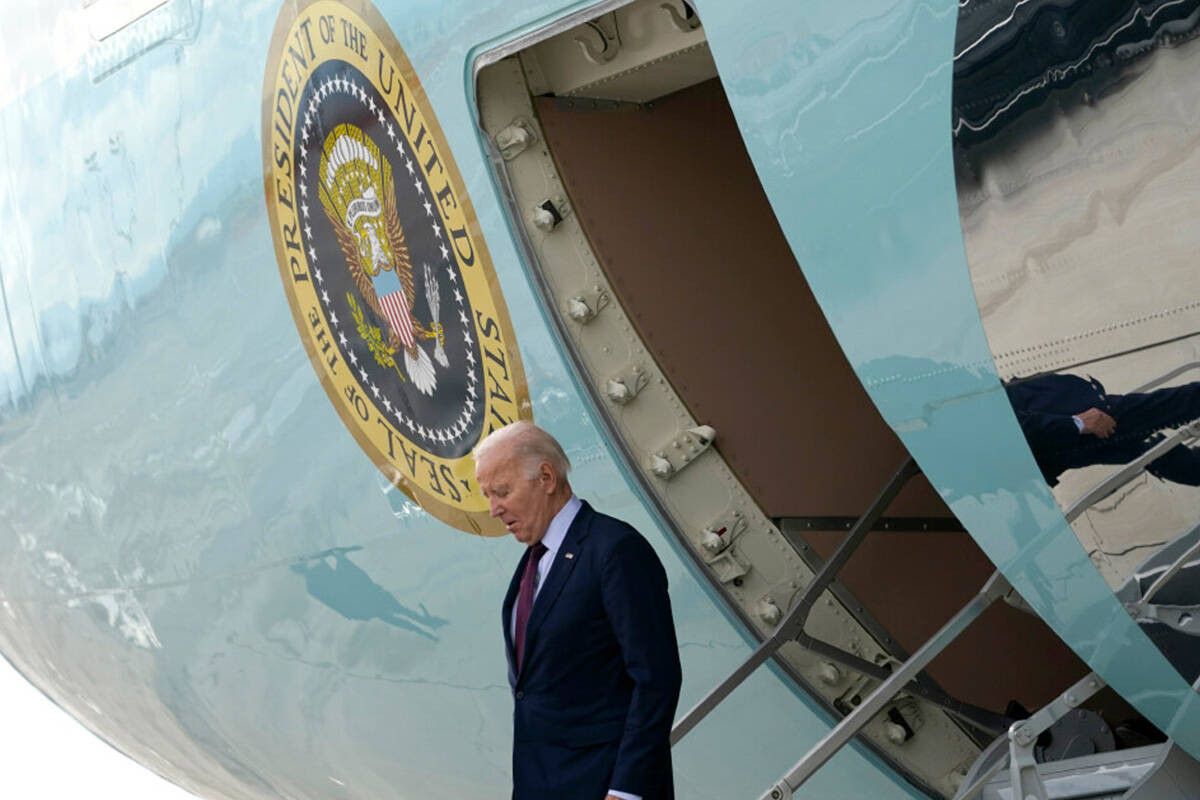 Biden lands in Las Vegas — WATCH LIVE NOW