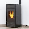 Uses compressed wood pellets as fuel Produces a flame that can be adjusted with a thermostat Requires a venting system Can be more energy-efficient than wood-burning fireplaces