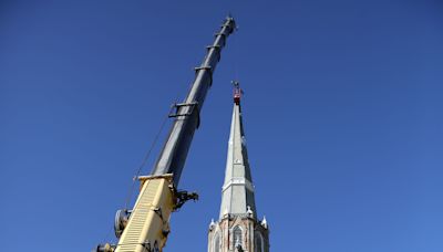 St. Joseph steeple receiving repairs