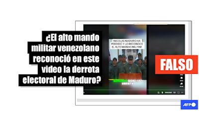 El video en el que militares venezolanos dicen que Maduro perdió las elecciones es un montaje