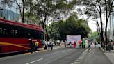 Cierran estaciones del Metrobús por manifestación en Insurgentes Sur