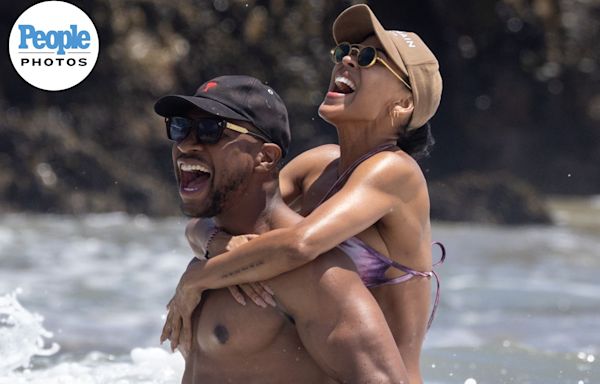 Jonathan Majors and Meagan Good Show P.D.A. on the Beach in Malibu: Exclusive Photos