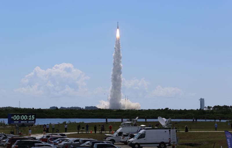 First manned Starliner test flight lifts off