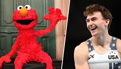 Elmo wants to be a 'specialist,' so gymnast Stephen Nedoroscik gave him perfect advice