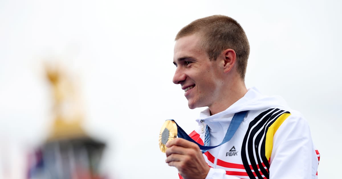 Road cycling: Belgium's Remco Evenepoel navigates wet streets of Paris to capture Olympic gold medal in men’s individual time trial