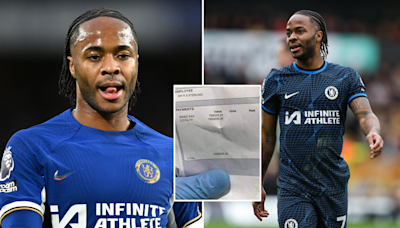 Raheem Sterling had his ‘payslip’ leaked after ‘leaving in his car at a garage