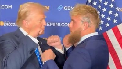 Jake Paul mocked by boxing fans after bizarre face-off with Donald Trump