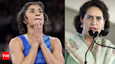 You will comeback stronger: Congress leader Priyanka Gandhi on Vinesh Phogat disqualification at Paris Olympics | Delhi News - Times of India