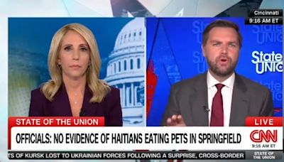 JD Vance appears to admit tale about Haitian immigrants eating pets is made-up as he loses cool with CNN host