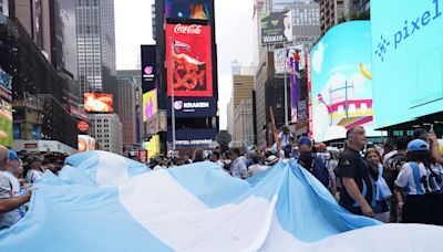 Banderazo argentino en Times Square: a qué hora se repite la convocatoria en la previa de las semifinales de la Copa América