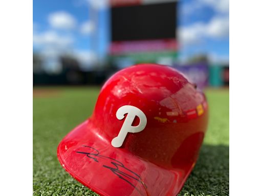 Kyle Schwarber Autographed Team Issued Helmet