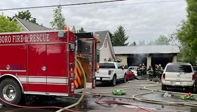 Hillsboro shop fire leaves dog hospitalized, 1 evaluated for injuries