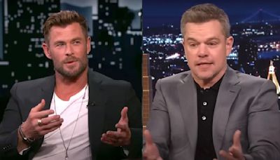 Chris Hemsworth Totally Held Matt Damon’s Hand While He Was Getting A Tattoo, And I Think Hollywood May...