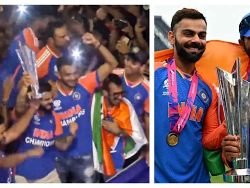 Virat Kohli asks everyone to move, calls Rohit Sharma to lift T20 World Cup trophy together during victory parade