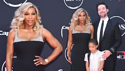 ... Bra Trend in Armani Privé Alongside Daughter Alexis Olympia Jr. and Husband Alexis Ohanian at ESPY Awards 2024