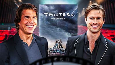 Tom Cruise reunites with Top Gun 2 star Glen Powell at Twisters premiere