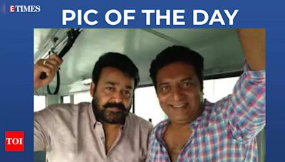 ETimes pic of the day: Prakash Raj and Mohanlal’s meetup on ‘Jilla’ set | Malayalam Movie News - Times of India