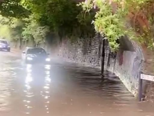 Bristol road flooded after night of heavy rain with more 'thundery showers' on the way