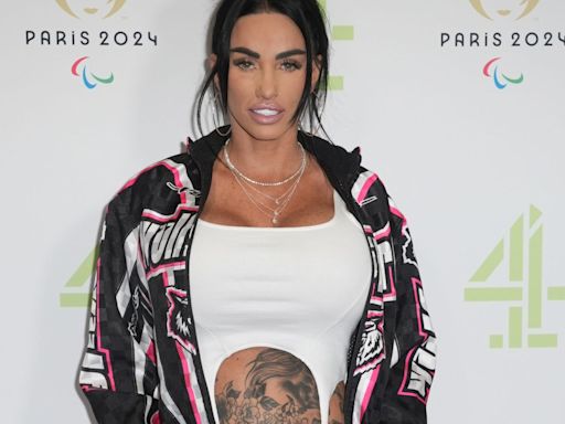 Katie Price shows off her heavily tattooed stomach on date night with JJ