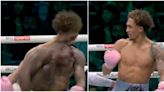 Boxer gets HEADBUTTED in the face after mockingly walking his opponent back to his corner