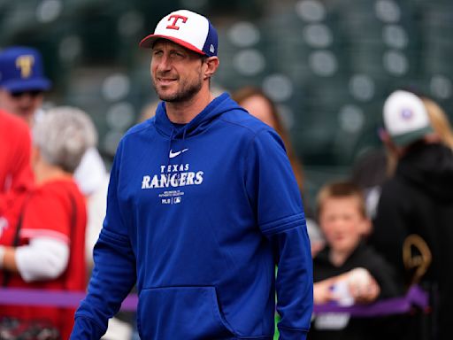 Rangers' Max Scherzer throws live batting practice, hopes to begin rehab assignment soon