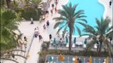 Tourists are filmed racing for the best spots in Spain and Tenerife